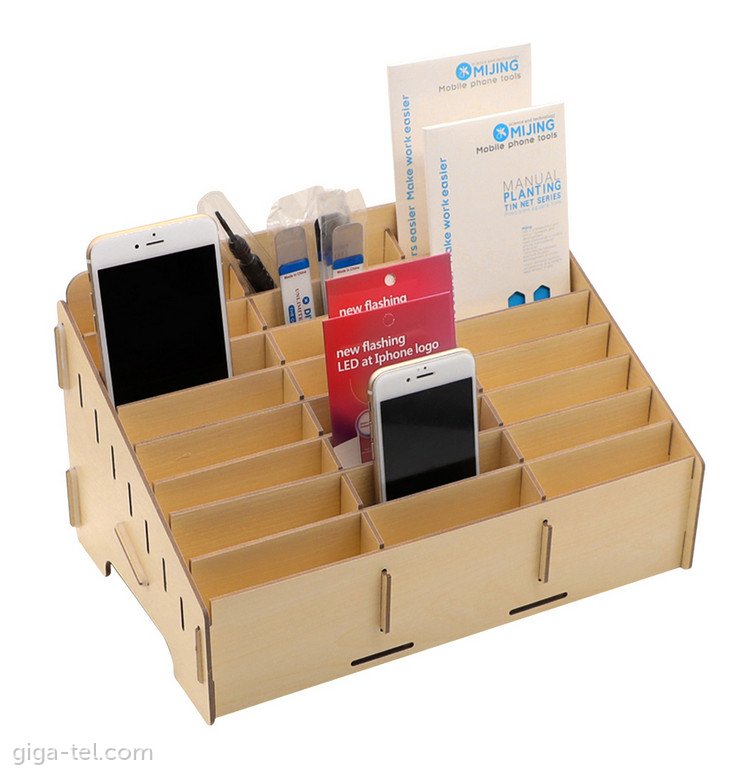 Storage box for 24 grid/phones  
