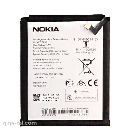 Nokia WT240 battery