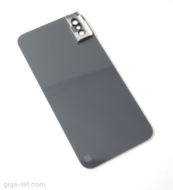 iPhone X back glass cover+camera frame white