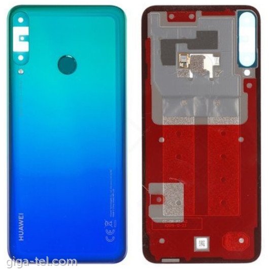 Huawei P40 Lite E battery cover aurora blue with flex