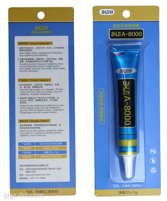 JC Aixun solder paste A-8000 / 25g.