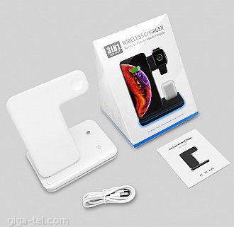 Wireless charge stand 3in1 / 15W white