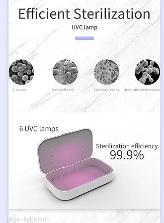 Wireless charger and UV-C sterilizing box V58
