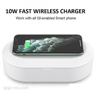 Wireless charger and UV-C+Ozone sterilizing box B9