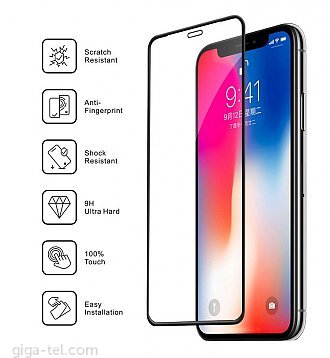 iPhone X,XS,11 Pro 3D silicon Edge tempered glass