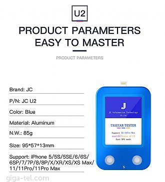 JC U2 Tristar tester for iPhone/iPad U2 Charger IC and SN