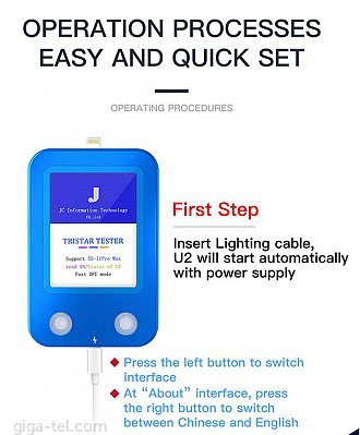 JC U2 Tristar tester for iPhone/iPad U2 Charger IC and SN