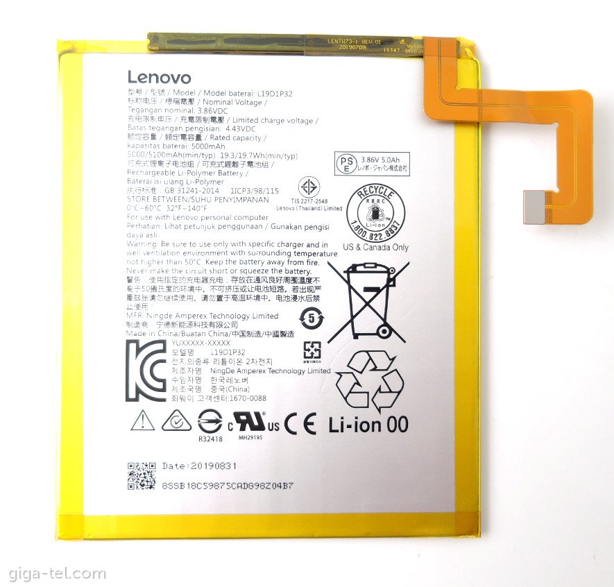 Lenovo L19D1P32 battery
