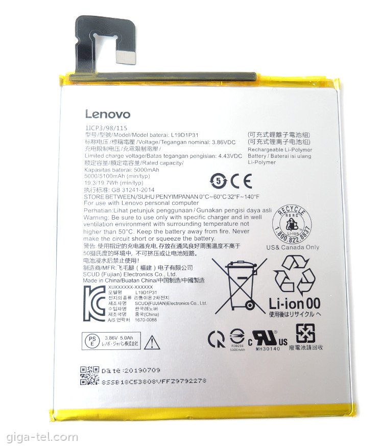 Lenovo L19D1P31 battery