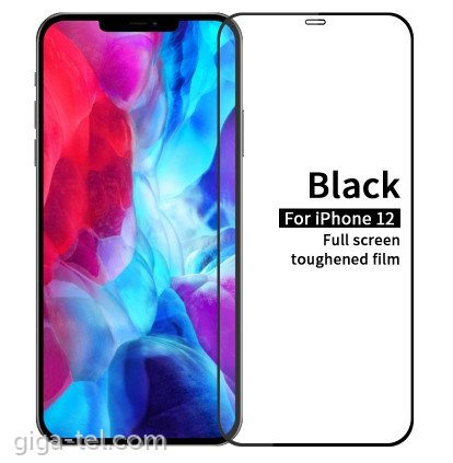 iPhone 12,12 Pro 2.5D black tempered glass