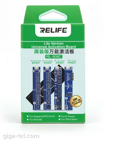 Relife RL-909C USB tester + battery activation boards