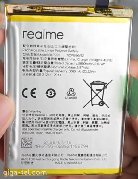 Realme BLP793 baterry