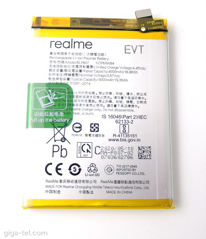 Realme BLP807 battery