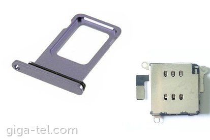 iPhone 11 dual SIM reader+tray purple
