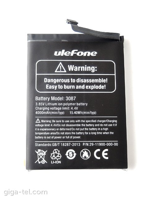 Ulefone Armor X7, Armor X7 Pro battery