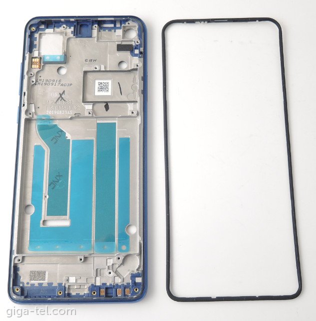 Motorola One Vision LCD frame cover blue