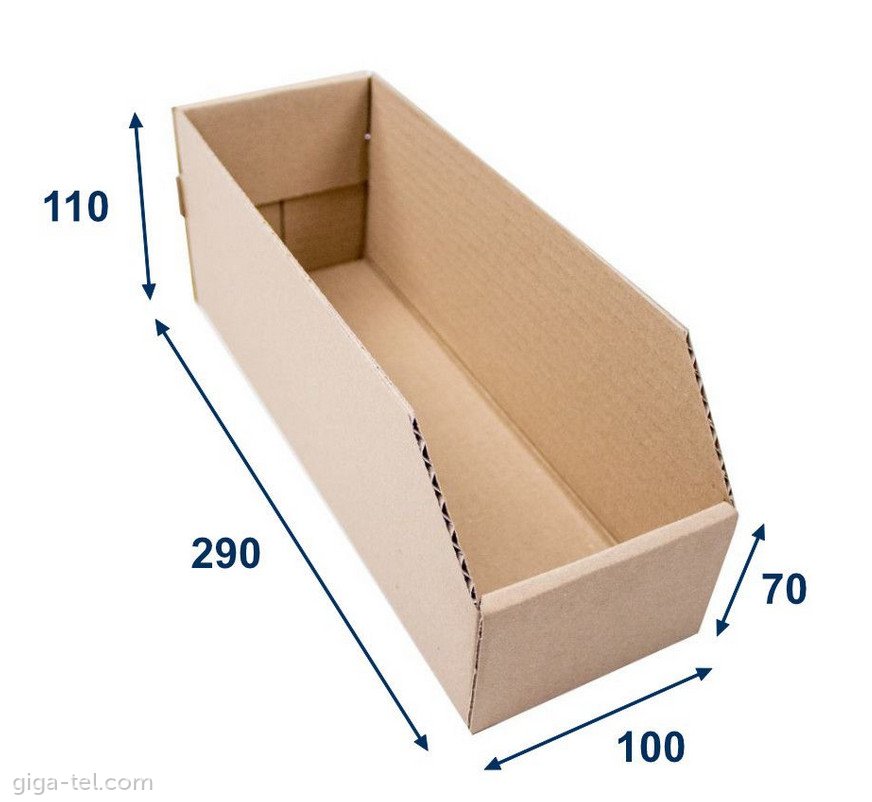 Paper shelving tray 10x29x11cm