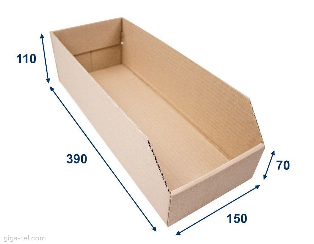 Paper shelving tray 15x39x11cm