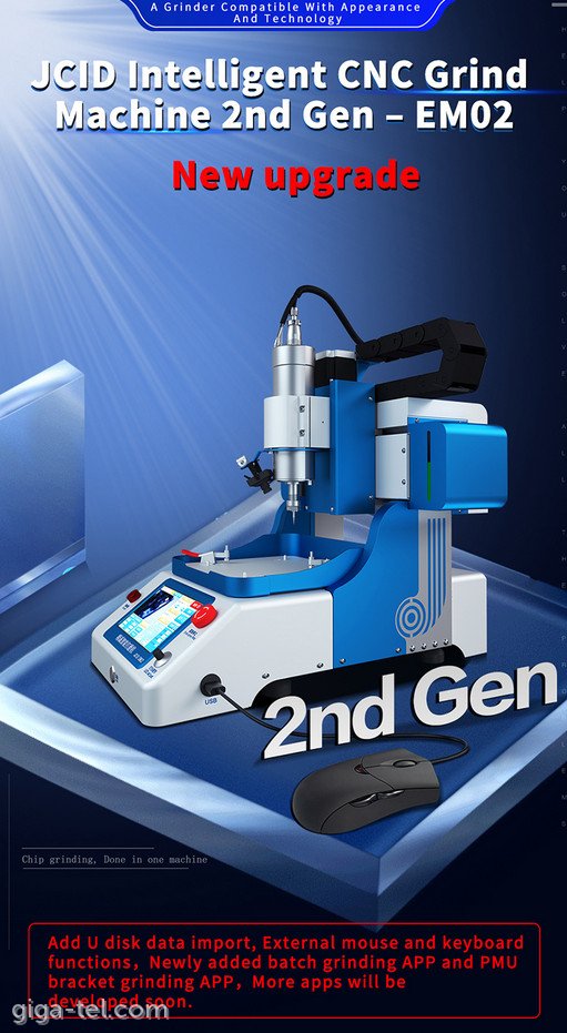 JCID Intelligent CNC automatic Grind Machine 2.Gen EM02 + fixture moulds