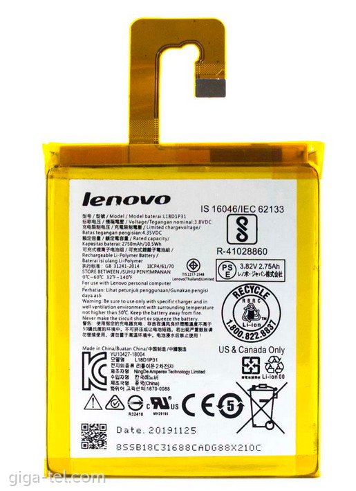 Lenovo L18D1P31 battery