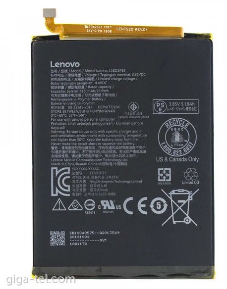 Lenovo L18D1P33 battery