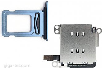 iPhone XR dual SIM reader+tray blue