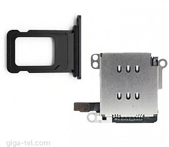 iPhone XR dual SIM reader+tray black