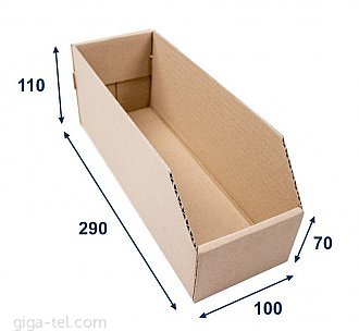 Paper shelving tray 10x29x11cm