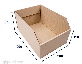 Paper shelving tray 20x29x15cm