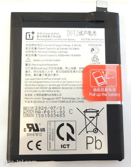 Oneplus BLP815 battery OEM