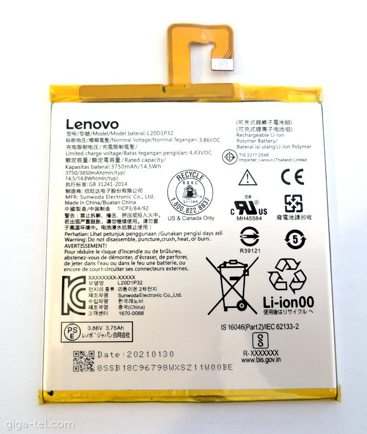Lenovo L20D1P32 battery