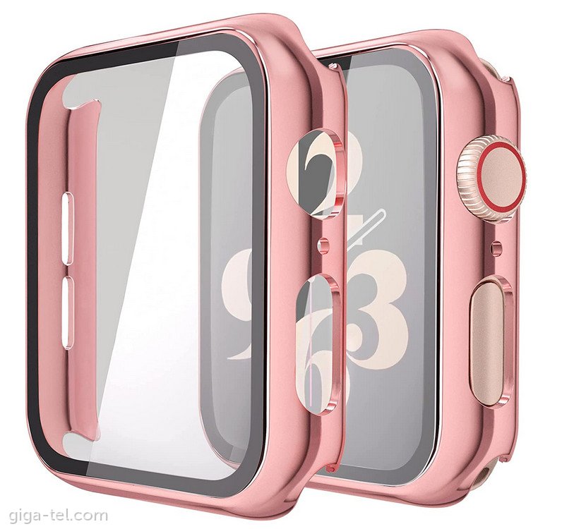 Apple Watch 38mm protective case+glass pink