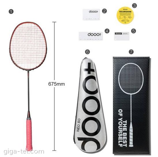 Xiaomi Doot Neo 70 carbon Badminton racket pink