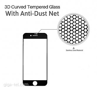 iPhone  7,8 3D AntiDustNet tempered glass black