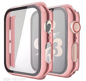 Apple Watch 38mm protective case+glass pink