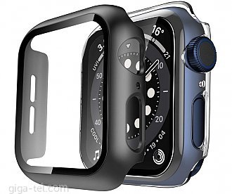 Apple Watch 44mm protective case+glass mirror black