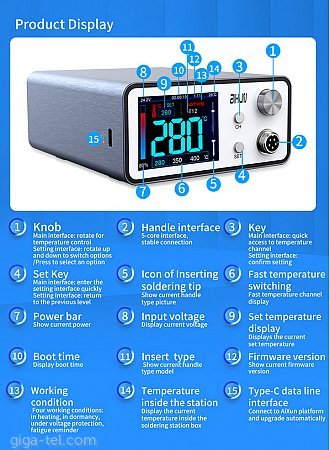 JC AiXun T3A soldering station+tips version T245