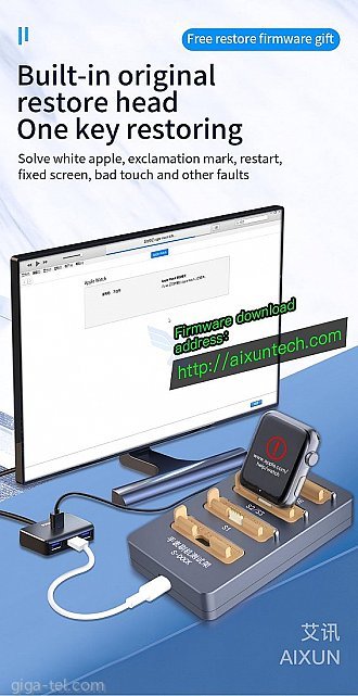 JC Aixun S-Dock iWatch restoring test box / iBus adapter