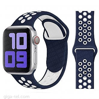 Apple watch 42/44/45mm belt SPORT blue/white