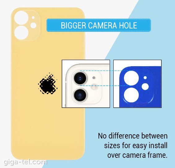 iPhone 13 back cover white / bigger camera hole