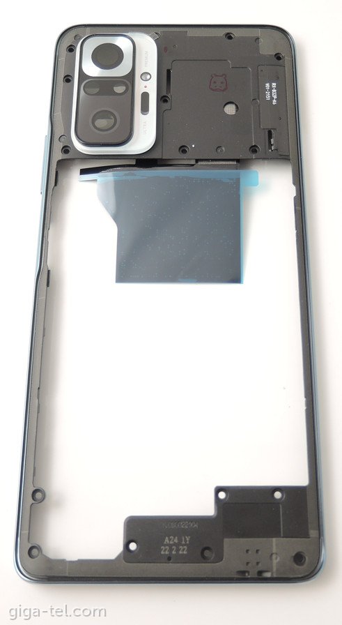 Xiaomi Redmi Note 10 Pro middle cover blue+camera frame 
