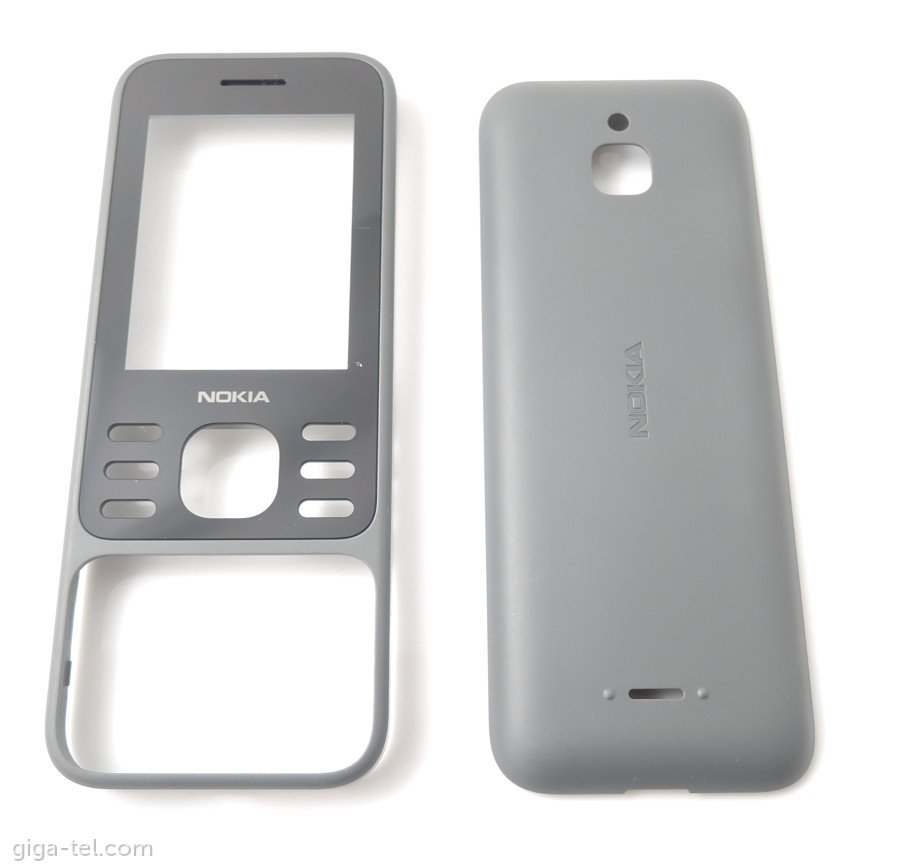Nokia 6300 4G battery cover+front cover gray