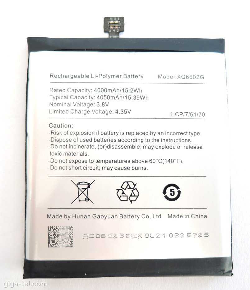 CAT S62 battery