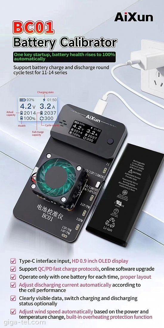 Aixun BC01 battery calibrator for  iPhone