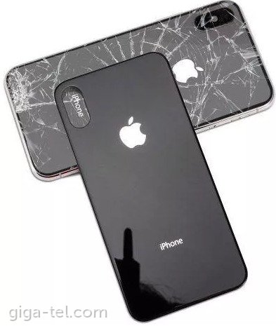 iPhone X,XS tempered glass / back cover black