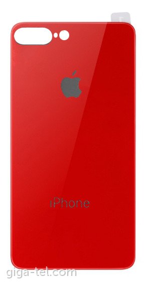 iPhone 7+,8+ tempered glass / back cover red