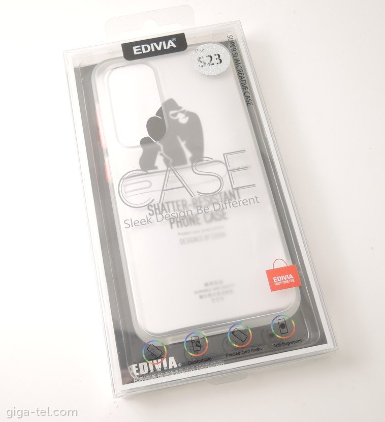 Edivia TPU+Hard PC cover for Samsung S23 transparent