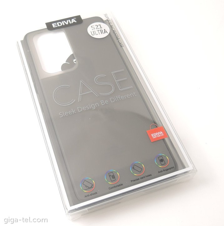 Edivia TPU+Hard PC cover for Samsung S21 Ultra black