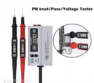 TESTER - The Mechanic Sherlock V2.0 can accurately detect voltage on phone logic board / motherboard using this extremely precise voltage tester tool. This helps diagnose fault lines.
DETECTION - Detects and tests PN Knot / Pass / Voltage tester all in one.
ONE HAND OPERATION - Added feature of one-handed operation for comfort and ease of use.
RECHAREABLE - Built in rechargeable battery gives the Sherlock full portability, with stainless Steel high hardness probes give a very precise pinpoint accuracy. The main unit is made from aluminium.
DISPLAY - LED Display on main unit and probes give you instant live measurements.