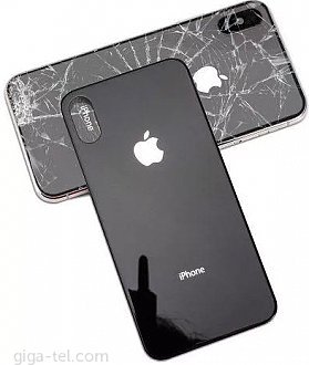 iPhone X,XS tempered glass / back cover black